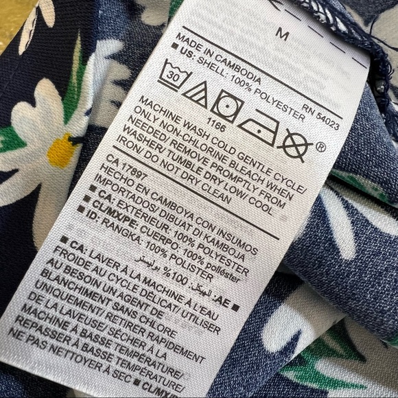 Old Navy Daisy Floral Print Short Sleeve A Line Shift Dress SZ M - Picture 7 of 8